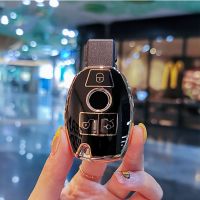 Fashion TPU Car Remote Key Case Cover Fob For Mercedes Benz A B G R Class GLA GLK W176 W204 W251 W463 Accessories Key Chains