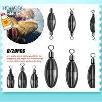 NQMODL SHOP 10/20pcs น้ำหนักตัวเครื่อง ตะกั่ว Sinker น้ำหนักเบา ขั้วต่อตะขอ Line sinkers 2023 แบ่งออก Sinker ตัวจม อุปกรณ์ตกปลาแท็กเกิล