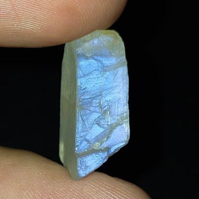 พลอย ก้อน ดิบ มูนสโตน มุกดาหาร เหลือบ ฟ้า น้ำเงิน ธรรมชาติ แท้ ( Natural Rough Blue Flash Moonstone ) หนัก 15.84 กะรัต