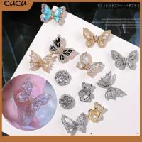 CUCU ทำเล็บมือ DIY เครื่องประดับเล็บ ล้อแม็ก คริสตัลสุดหรู ผีเสื้อบิน 3 มิติ เล็บ Rhinestones เพทาย