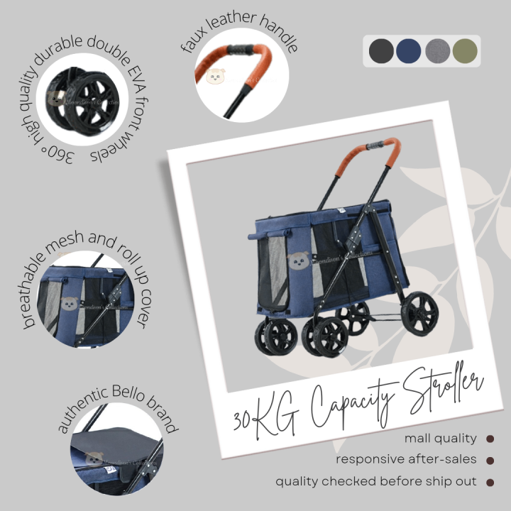 360° Wheels Pet Stroller Up to 30KG COD Dog Stroller Lazada PH