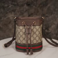 Gucci กระเป๋า OPHIDIA MINI GG BUCKET BAG Shoulder Bags
