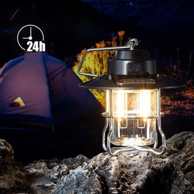 Camping Portable Retro Lantern Vintage Tent Lighting Lantern Decoration Waterproof Outdoor Garden Street Path Lawn Lamp
