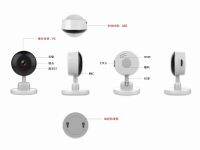 กล้องกราฟฟิตีไร้สายพร้อมศัพท์มือถือบ้านระยะไกล wifi เครื่องการ์ดมองกลางคืนสีเต็มรูปแบบ tuya จอภาพ