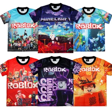 Kids Terno Roblox T-shirt for Girls Game Cartoon Print Shirt