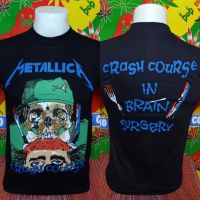 เสื้อวง METALLICA วงร็อคในตำนาน คอฟิต ป้ายUS เสื้อวินเทจ เสื้อวินเทจ เสื้อทัวร์ วงร็อคต่างประเทศ