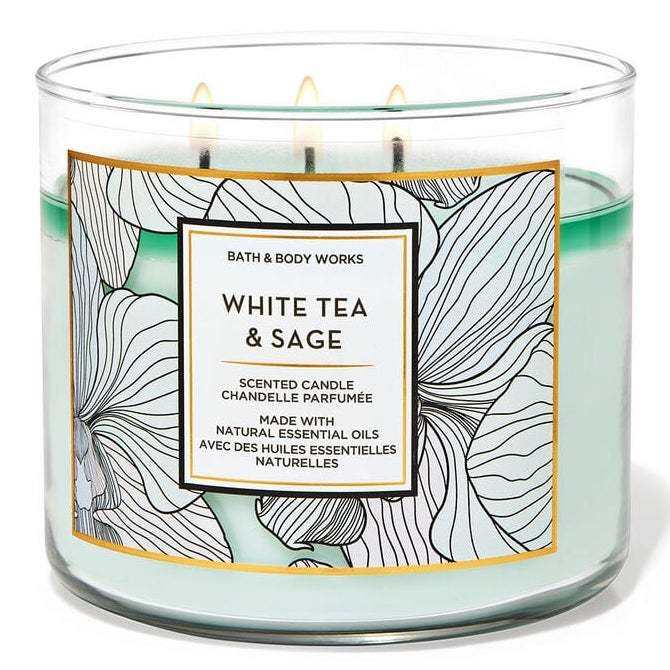 Bath and Body Works WHITE TEA & SAGE 3 Wick Scented Candle Lazada PH