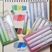 4pcs Nature Code Art Marker Pens Set Soft Brush Acrylic Painter for Drawing Lettering School A7380