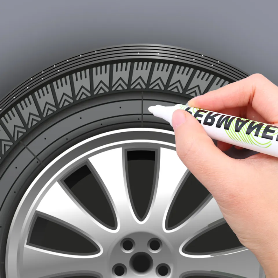 3pcs/Set White Marker Pen Graffiti Pens Waterproof Permanent Tire Painting  Notebook Tyre Tread Oily Environmental Pen