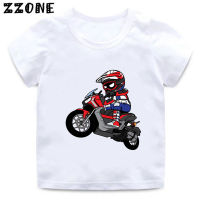 【cw】Motorcycle Motocross Print Kids T-Shirt Baby Boys Cartoon Funny T shirt Summer Short Sleeve Children Streetwear Tops Girls Cloth