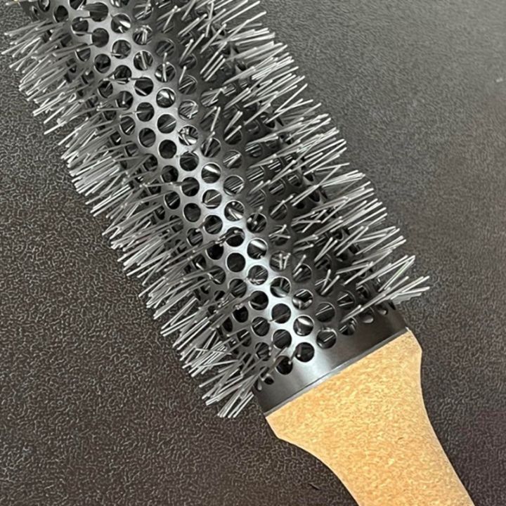 11piece-for-dyson-round-comb-hair-styling-hair-brush-comb-curly-hair-round-barrel-hair-comb-salon-styling-tool-metal-handle-rose-red-wood-metal