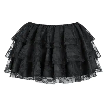 Women's Summer Cute High Waist Ruffle Skirt Vintage Striped Skater Skirt  Women Bodycon Short Skirt, Black, Small : : Clothing, Shoes &  Accessories