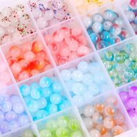 ☽✕ cri237 50Pcs 8mm Mixed Candy Colors Glass Crystal Loose Beads for Bracelet Necklace DIY Jewelry Making Beads