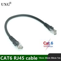 10เซนติเมตรสาย Rj45 26awg Cat6ด้าน Utp รูปตัว L Rj45สายแพทช์สายเคเบิลอีเทอร์เน็ต Cat5สายแลนแบบสั้นกิกะบิต Cat6ข้อศอก