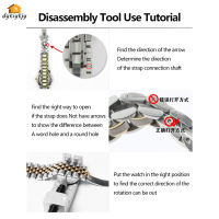 เครื่องมือซ่อมนาฬิกาสายนาฬิกาโลหะพร้อมที่ถอดลิงค์นาฬิกาคู่มือการใช้สายนาฬิกาข้อมืออุปกรณ์ปรับ