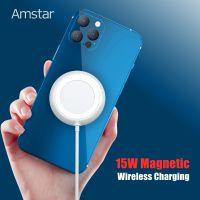 Amstar 15W Qi Magnetic Wireless Charger For iPhone 12 11 Pro Max 12 Mini XS Fast Wireless Charging Pad For Samsung Huawei Xiaomi