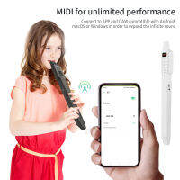 BT Digital Electronic Wind Instrument ชาร์จใหม่ได้รองรับ10โทนปรับความไวในการหายใจหูฟังภายนอกหรือการเชื่อมต่อแอปลำโพง