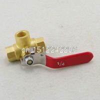 Female Full Ports Brass Ball Valve Three Way 1/4 In BSPP Connection