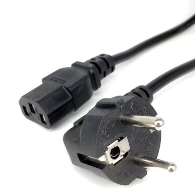 EU Power Euro มาตรฐาน IEC C13 AC สายไฟต่อพ่วง1.2ม. 1.5ม. 1.8ม. 3*0.75มม. ทีวีแอลจีเครื่องพิมพ์สำหรับคอมพิวเตอร์พีซี PSU Antminer