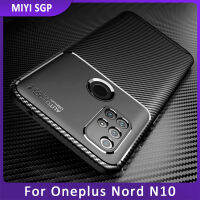 ป้องกันครอบคลุมOne Plus Nord N 10กรอบกันกระแทกซิลิโคนคาร์บอนไฟเบอร์สำหรับOneplus Nord N10 5G Coque