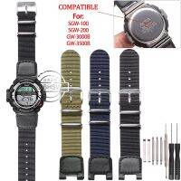 24mm SGW-100 PAS-400B GW-3000B PAW-1300 Sensor Mens Sport Leather Band