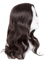 【jw】¤  Wig Fei-Show Synthetic Resistant Medium Dark Middle Part Curly Hair Costume Hairpiece