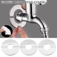 ❦♠❈  Stainless Steel Faucet Decorative Cover Self-Adhesive Pipe Wall Covers Wall Flange Flange Cover Shower Kitchen Faucet Accessory