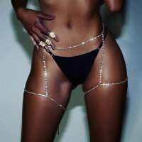 Charming Women S Shining Crystal Thigh Chain เอว Chain ผู้หญิงขาฤดูร้อน Beach เซ็กซี่บิกินี่ Body Accessories