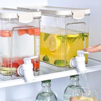 Beverage Dispenser For Fridge Transparent Cold Water Kettle With Tap Water JuggDrinkware Cold Water Container Freezer Water Tank