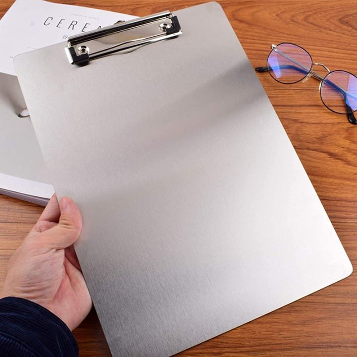 metal-clipboard-folder-a4-stainless-steel-clip-board-bill-storage-folder-writing-file-board-menu-splint-for-business