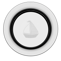 TRAMONTINA จานแสตนเลส Childs Dish - Ø 23cm. - Sail boat (ลายเรือใบ)