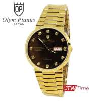 (ผ่อนชำระ สูงสุด 3 เดือน) O.P (Olym Pianus) Sportmaster Automatic นาฬิกาข้อมือผู้ชาย สแตนเลสแท้ รุ่น 8909AM-434 (สีทอง)