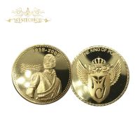 【Thriving】 Hello Seoul 2017 Michael JacksonCoin เหรียญทองโลหะจัดส่งฟรีของที่ระลึกทองพร้อมกล่องกลมเล็ก