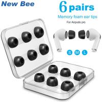 Memory Foam Ear Tips for Pro 6 Pairs Tips Replacement Earbuds for Apple Pro Eartips with Box