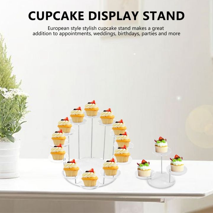 2pcs-round-acrylic-cupcake-stand-premium-cupcake-holder-cupcake-display-stand-dessert-stand-pastry-platter-display