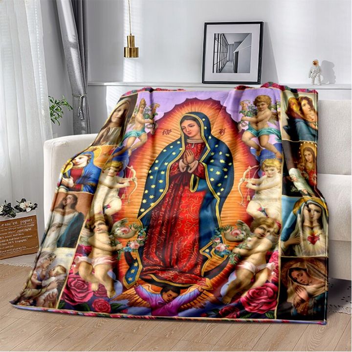 ผ้าห่มผู้หญิง-guadalupe-ของเราที่มีน้ำหนักเบาอบอุ่นแมรี่ผ้าห่มโซฟานุ่มผ้าห่มศาสนาสำหรับห้องนอนผ้าห่มโซฟาพ่น