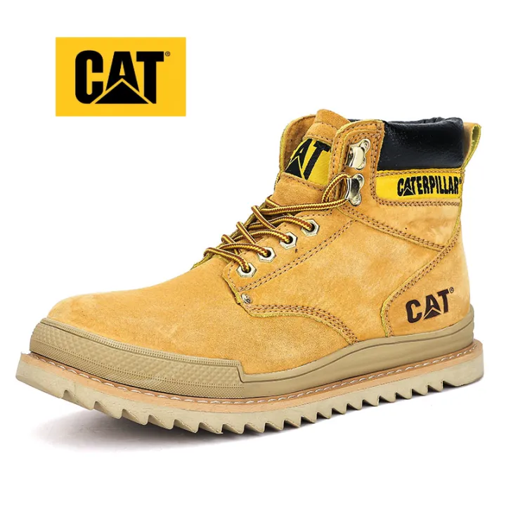 NEW CAT_รองเท้าบู๊ท Tool รองเท้าบู๊ทมาร์ตินผู้ชายทรงสูงใหม่ Caterpillar_รองเท้ารูบาร์บ High