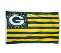 }qiGreen Bay Packres กรีนเบย์แพ็คเกอร์สตาร์บาร์ธงอเมริกัน พิมพ์ดิจิตอล 90*150cm