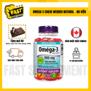 DẦU CÁ OMEGA 3 COQ10 900MG 80 VIÊN WEBBER NATURAL - HỖ TRỢ KHÁNG VIÊM