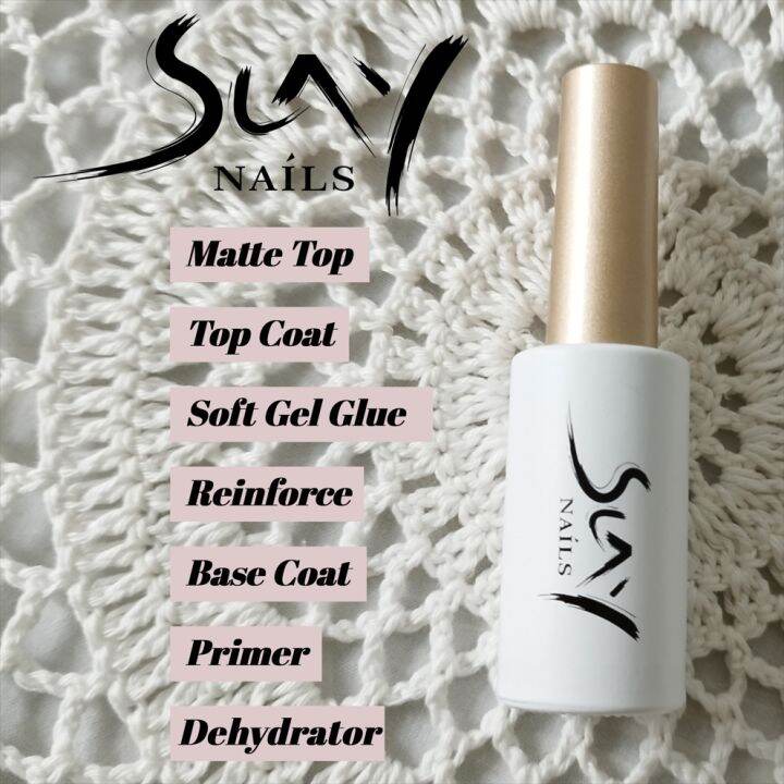 Slay Nails 12ml Base Coat / Nonwipe Top Coat / Matte Top / Reinforce