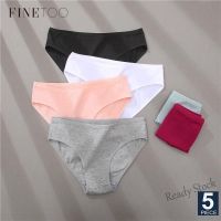 【Ready Stock】 ▪✠❒ C15 FINETOO 5pcs/Set Cotton Underwear Womens Briefs Underwear S-XL Panties Sexy Las Intimates Womens Panties New Underpants