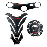 รถจักรยานยนต์3D คาร์บอนไฟเบอร์ถังสติกเกอร์ถัง Pad ส้อม Triple Tree Upper Clamp Decals สำหรับ Honda CBR600RR CBR 600 RR 2003 2004