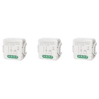 3X Tuya Zigbee Light Switch Module No Neutral Wire,2 Way Control DIY Smart Breaker Works with Alexa Google Home (1 Gang)