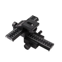 Macro Focusing Rail Slider 4 Way ขาตั้งกล้อง Close-Up อุปกรณ์ถ่ายภาพพร้อมสกรู14สำหรับกล้อง DSLR สำหรับ Canonnikon