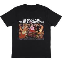 ผ้าฝ้ายแท้เสื้อยืด พิมพ์ลาย Bmth BAND SURVIVAL HORROR HUMAN POST สําหรับผู้ชาย | เสื้อยืด โลหะ BRING ME THE HORIZON | เส  0ZPZ