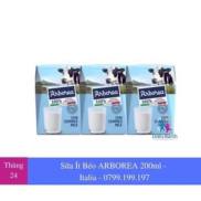 Thùng 24 Hộp Sữa Tươi Ít Béo Arborea 200ml - Nhập Khẩu Ý