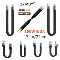 USB 4.0 Gen3 40Gbps Thunderbolt 3 Data Cable PD 10Gbps 100W 5A Fast Charging to Type C Cable 4K 60Hz Cable USB Tipo C Cable 13cm