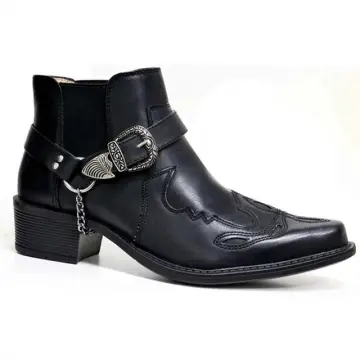 Mens cowboy deals biker boots