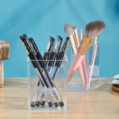 Barrel Student Makeup Stationery Box Desk Holder Pen Acrylic