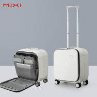 Mixi 18นิ้วผู้หญิงเปิดด้านหน้าCarry-Onกระเป๋าเดินทางผู้ชายเปิดด้านข้างน้ำหนักเบาและทนทานเคสมือถืออะลูมิเนียมกระเป๋าลากM9260